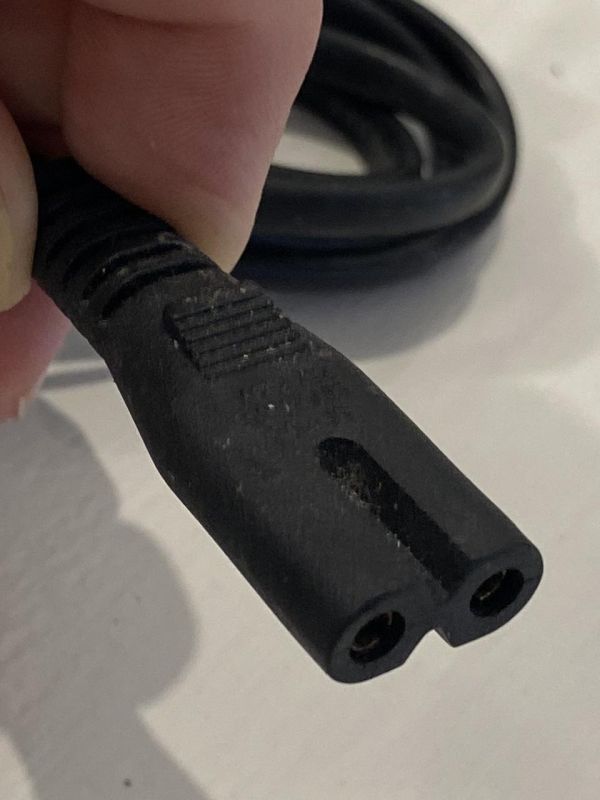 Кабель шнур для лампи манікюр POWER CAB,1,2m 2 pin