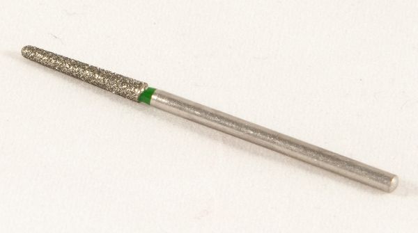 Фреза алмазна Конус, діаметр-2,5 мм, (зелена насічка)