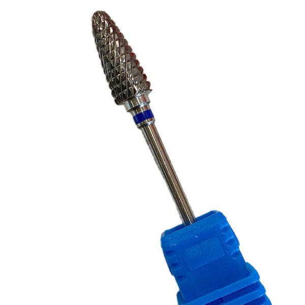 Фреза твердосплавна Конус напівсферичний кінець синя насічка