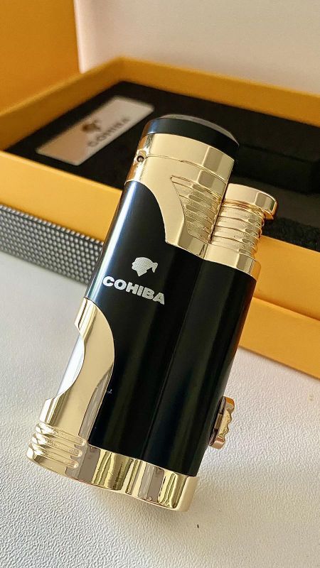 Запальничка для сигар COHIBA COB-359 колір чорний з золотом