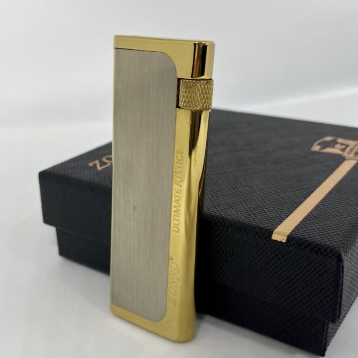 Елегантна Газова Запальничка Zorro "Ultimate Justice" Золото/Срібло