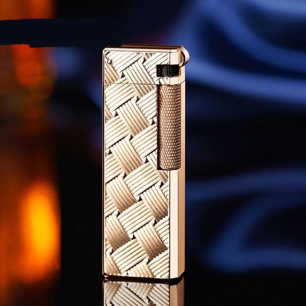 Елегантна Газова Кремнієва Запальничка  Золоте Плетіння