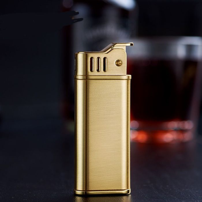 Елегантна Бензинова Запальничка  KOJI  Золота Латунь