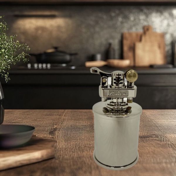 Настільна бензинова запальничка  Chief срібляста