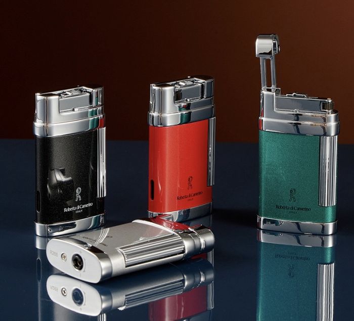 Елегантна газова запальничка Roberta di Camerino (Italy) — Red & Chrome