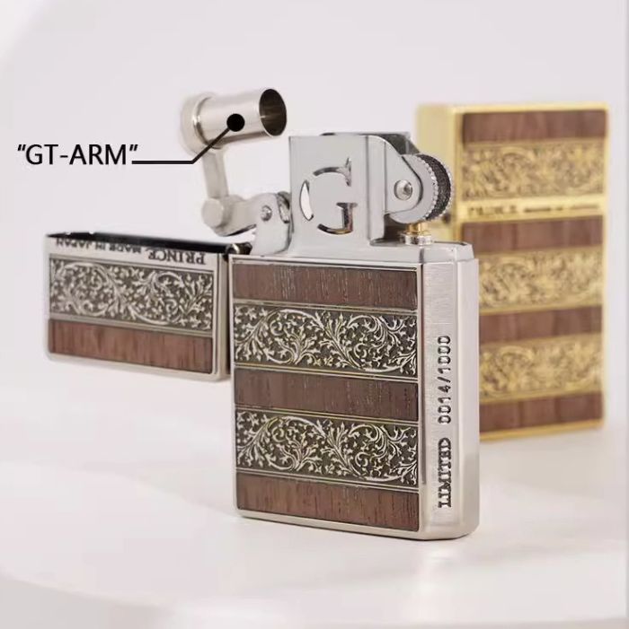 Бензинова запальничка Prince — Limited Edition (Japan) Silver