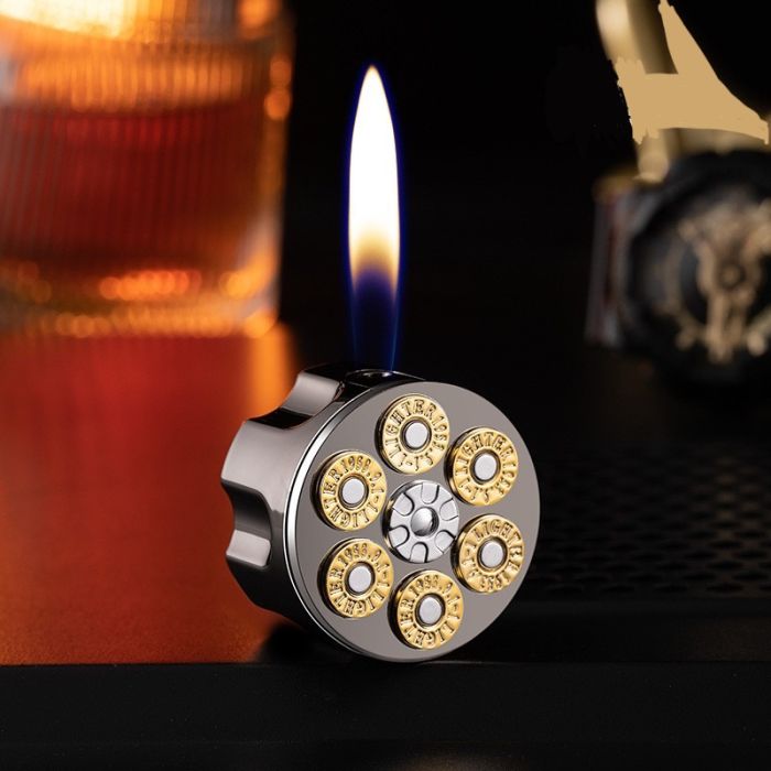 Газова запальничка Koji "Барабан Револьвера" колір Графіт