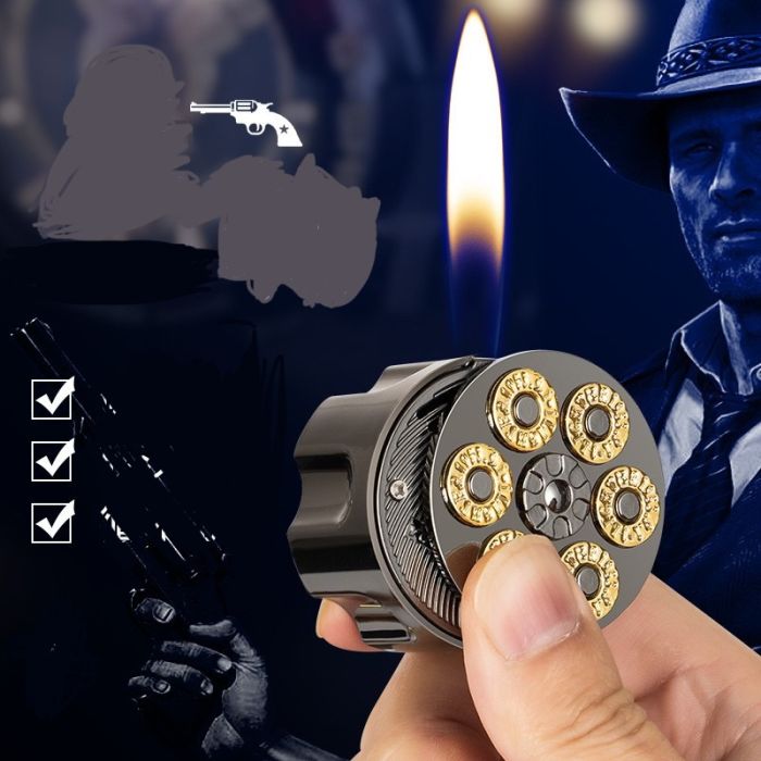 Газова запальничка Koji "Барабан Револьвера" колір Графіт