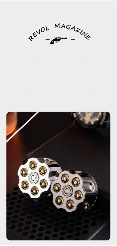 Газова запальничка Koji "Барабан Револьвера" колір Silver