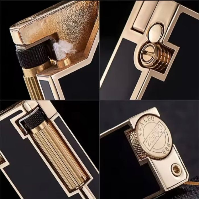 Бензинова запальничка Zorro «Ultimate Justice» — Бордо/Золото