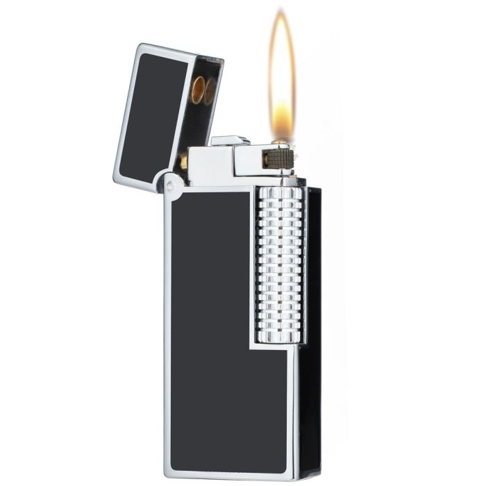 Бензинова запальничка Zorro 728 — Класика у стилі "Old Money" сріблясто-чорна
