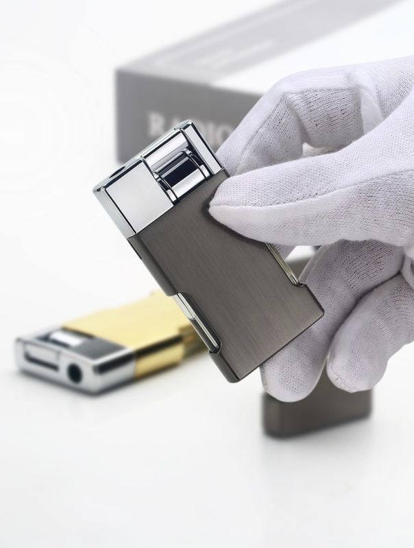 Турбо-запальничка Premium Gradient смарагдово-жовтого кольору