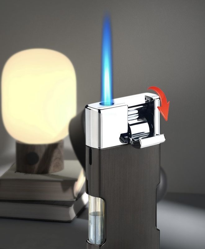 Турбо-запальничка Premium Gradient блакитно-фіолетового кольору