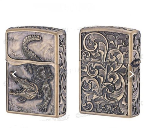 Бензинова запальничка Zorro «Crocodile Antique Copper» Антична мідь