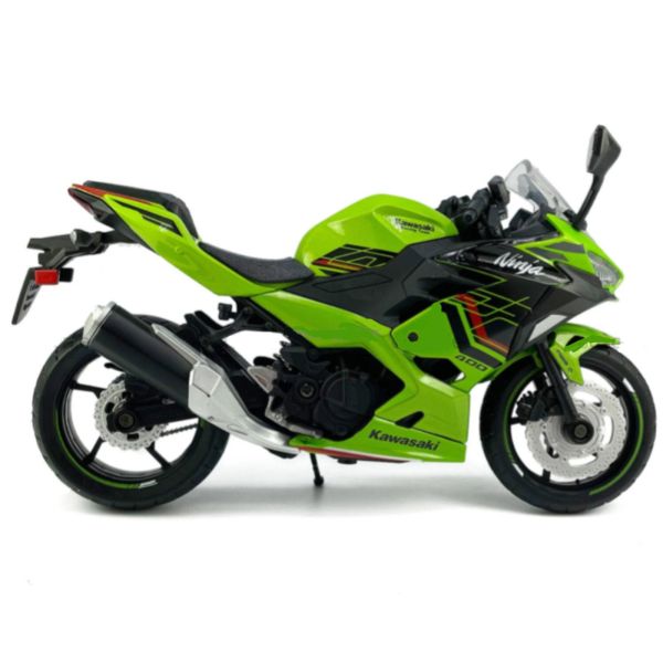 Масштабна модель Kawasaki Ninja 400 (2023) Green 1:12 CCA Licensed Diecast Model