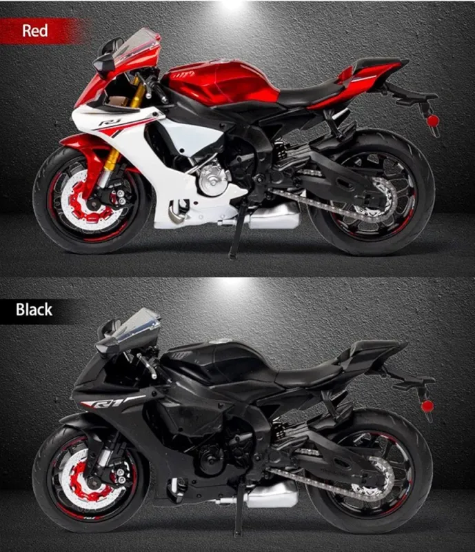 Колекційна масштабна модель мотоцикла Yamaha YZF-R1 (1:12) — Червоний металік