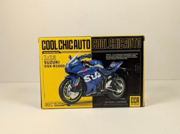 Колекційна масштабна модель мотоцикла Suzuki GSX-R1000 (1:12) — Синій металік