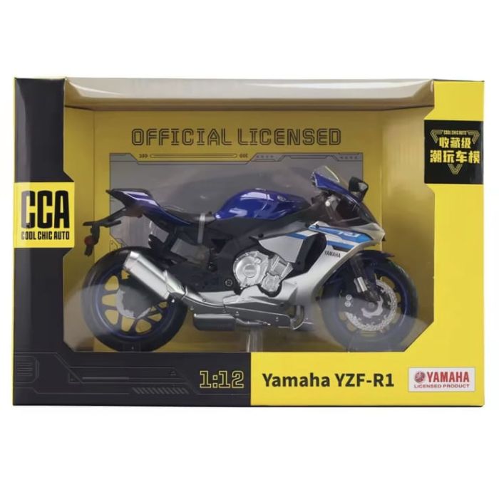 Колекційна масштабна модель мотоцикла Yamaha YZF-R1 (1:12) — Синій
