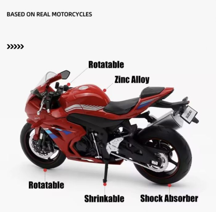 Колекційна модель мотоцикла Suzuki GSX-R1000 (1:12) від CCА