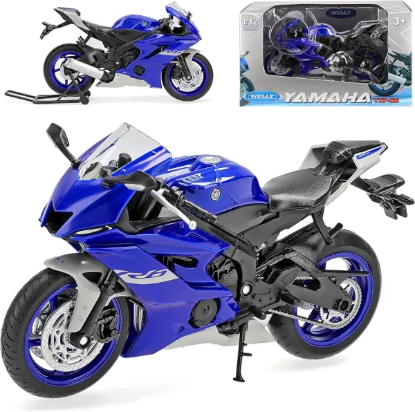Колекційна масштабна модель мотоцикла Yamaha YZF-R6 (Welly) — Масштаб 1:12