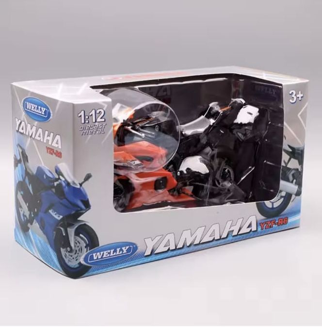 Колекційна модель мотоцикла Yamaha YZF-R6 (Scale 1:12) — Помаранчевий металік
