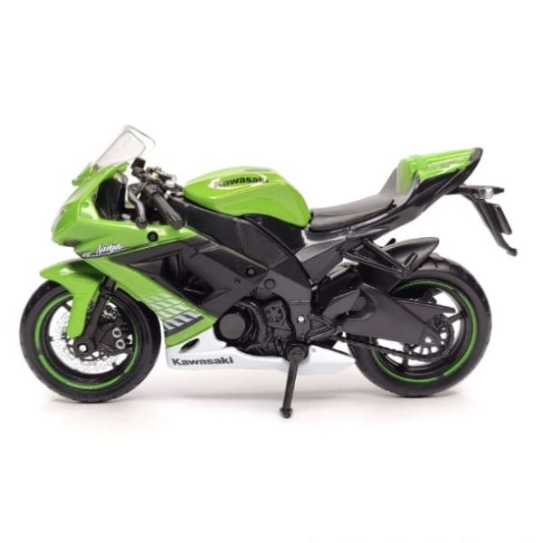 Колекційна модель мотоцикла Kawasaki Ninja ZX-10R (Maisto) — Масштаб 1:18 яскраво-зелена