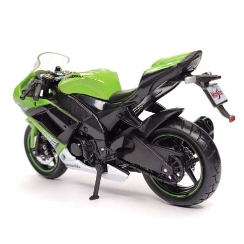 Колекційна модель мотоцикла Kawasaki Ninja ZX-10R (Maisto) — Масштаб 1:18 яскраво-зелена