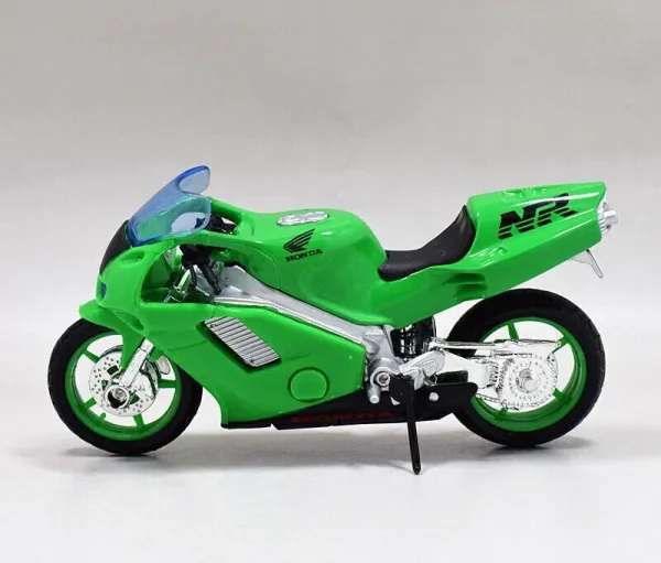 Колекційна модель мотоцикла Honda NR (Scale 1:18) від Maisto неоново зелений