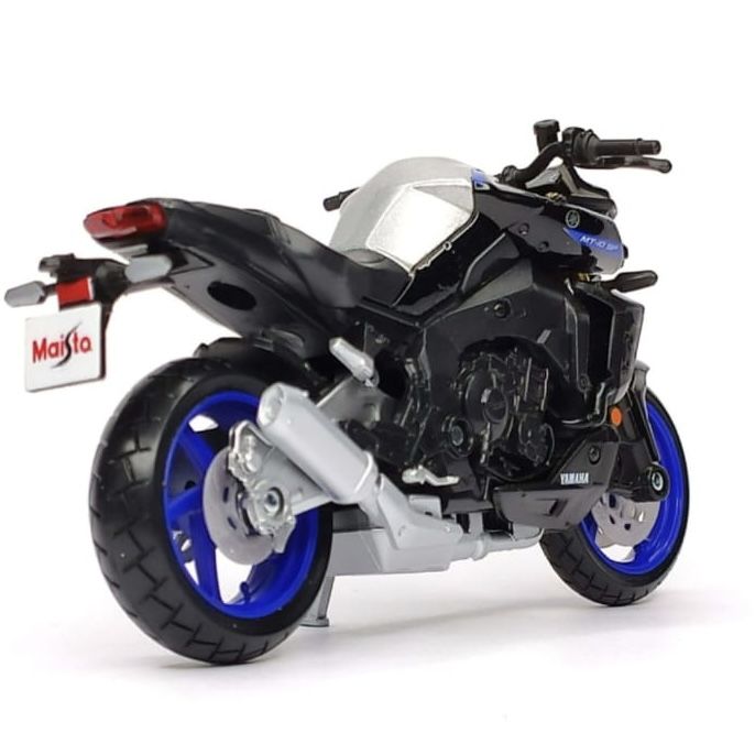 Колекційна модель мотоцикла 2023 Yamaha MT-10 SP (Maisto, 1:18) колір Фірмовий темно-синій з металіком та золотистими елементами