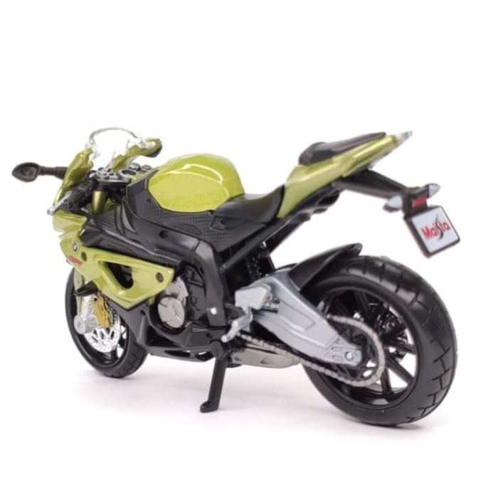Колекційна модель мотоцикла BMW S1000RR — Масштаб 1:18 (Maisto Special Edition) золотисто-зелений металік