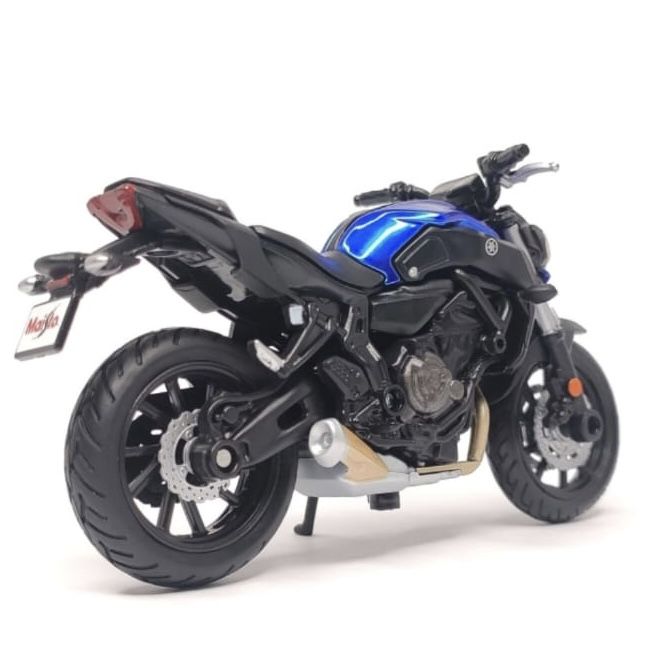 Колекційна модель мотоцикла Yamaha MT-07 (2018) — Maisto 1:18 Special Edition Blue з матовими чорними деталями