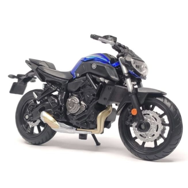 Колекційна модель мотоцикла Yamaha MT-07 (2018) — Maisto 1:18 Special Edition Blue з матовими чорними деталями