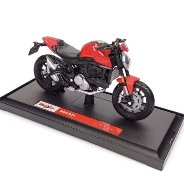 Колекційна модель мотоцикла Maisto Ducati Monster (Масштаб 1:18) яскраво червоний колір