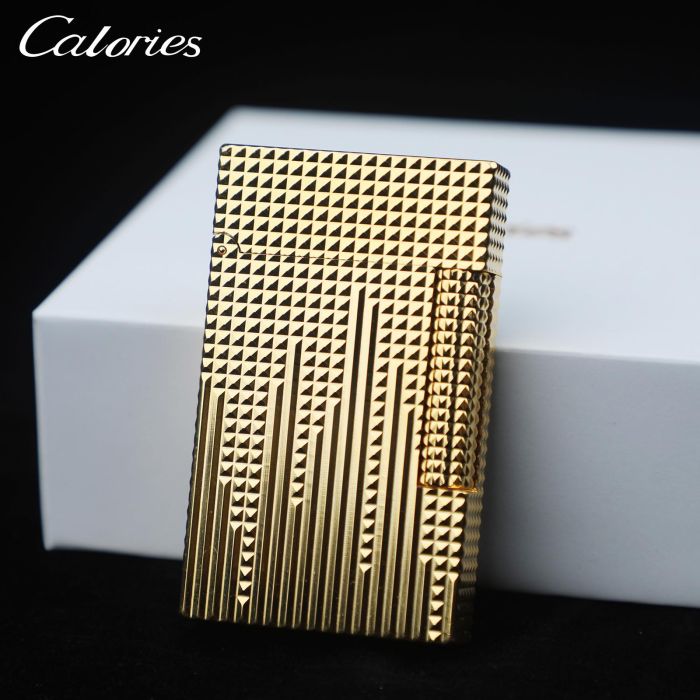 Колекційна Газова запальничка Calories London золотиста