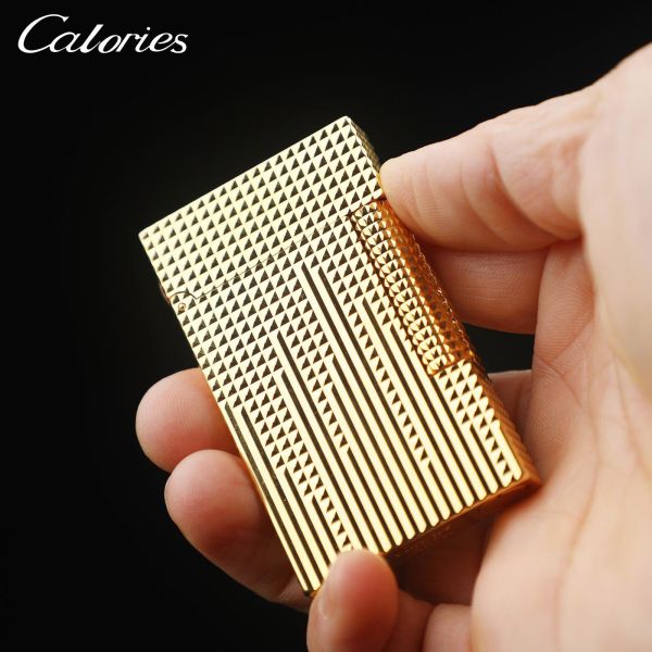 Колекційна Газова запальничка Calories London золотиста