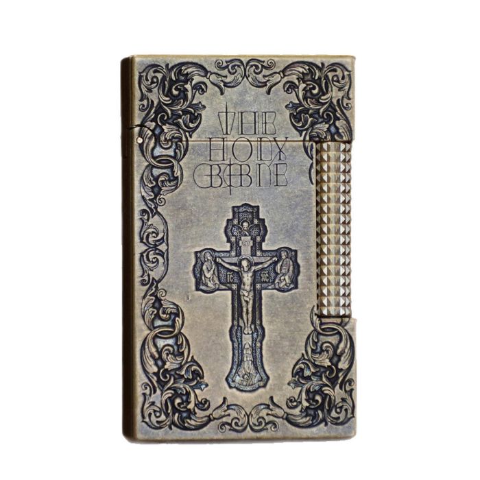  Колекційна газова запальничка Stelton "Holy Bible" (Antique Brass) Біблія