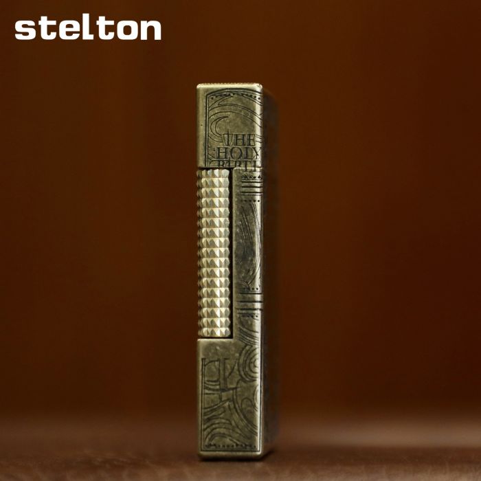  Колекційна газова запальничка Stelton "Holy Bible" (Antique Brass) Біблія