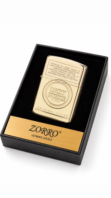 Бензинова латунна запальничка Zorro «Lucky Strike Original Filter"