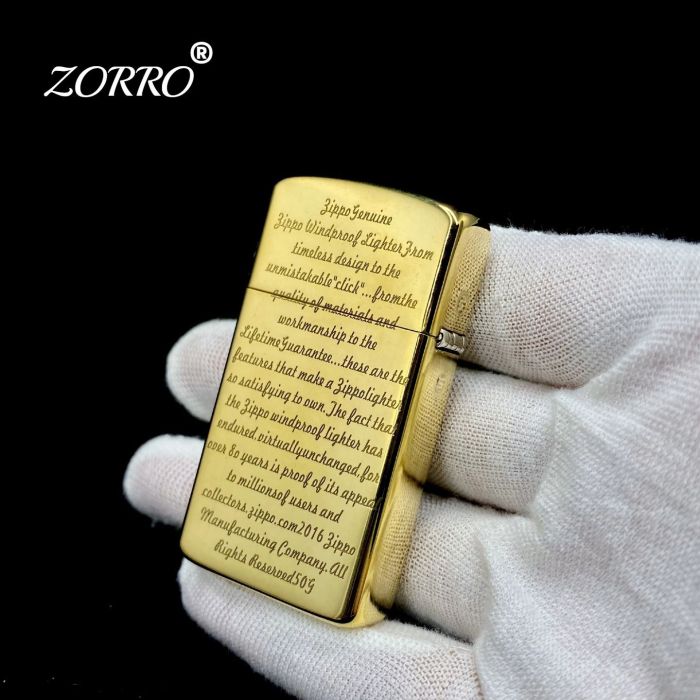 Бензинова латунна запальничка Zorro «Пін-ап Дівчина» (Колекційна серія)