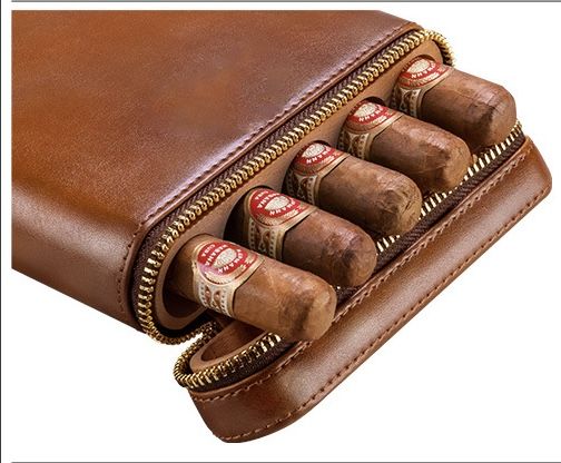 Шкіряний х'юмідор-футляр для 5 сигар Cigarloong (Коричневий)