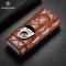 Шкіряний футляр (хумідор) для 3-х сигар Cigarloong із гільйотиною — Коричневий