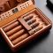 Шкіряний дорожній х’юмідор (футляр) для 4 сигар Cigarloong — Коричневий