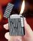 Елегантна газова запальничка Classic Lighter з фірмовим кліком (Black/Silver)