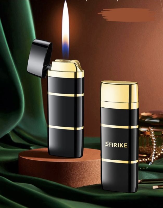 Елегантна газова кремнієва запальничка Sarike (Black&Gold)