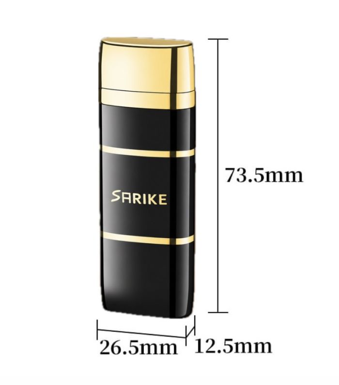 Елегантна газова кремнієва запальничка Sarike (Black&Gold)