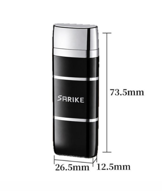 Елегантна газова кремнієва запальничка Sarike (Black&Silver)