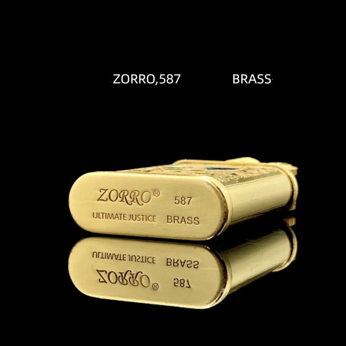 Бензинова запальничка ZORRO 587 Brass "Пазл"