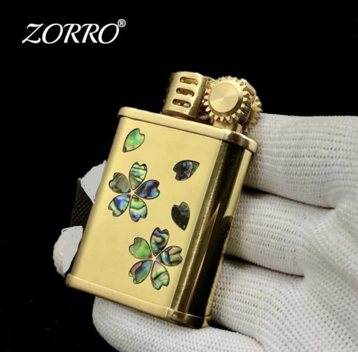 Бензинова запальничка ZORRO 587 (Латунь / Перламутр "Сакура")