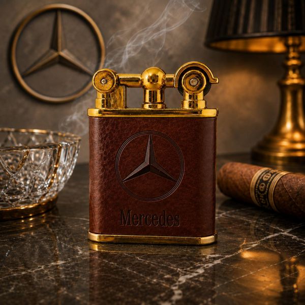 Елегантна Газова Запальничка Mercedes-Benz у Шкіряному Корпусі
