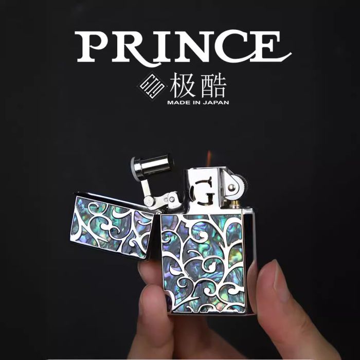 Бензинова запальничка Prince (Made in Japan) — Серія "Abalone Shell"